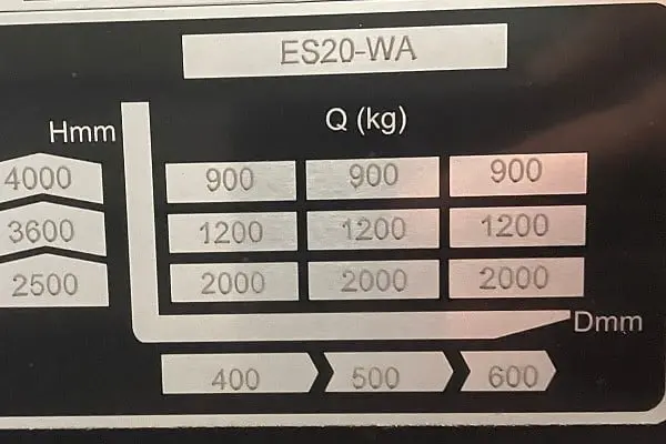 Bild 1 einer Mietmaschine vom Typ 2,0 Tonnen HH | EP ES20-20WA 4000 mm